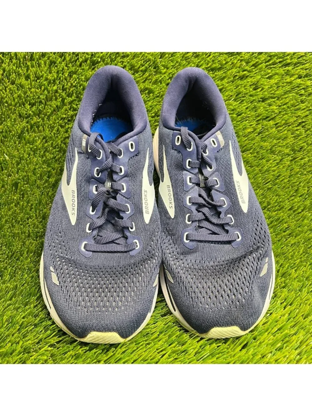 Brooks Ghost 15 Womens Size 9 Blue White Athletic Running Walking Shoes Sneakers